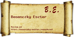 Besenczky Eszter névjegykártya